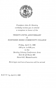 Invitation to the 25th anniversary celebration